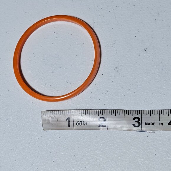 Boho Retro Orange Plastic Bracelet Bangle 80s 90s Fashion Jewelry Women - Picture 3 of 3